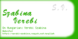 szabina verebi business card